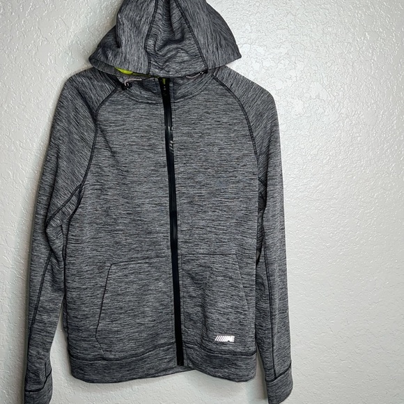 American Eagle Men’s Long Sleeve AE Active Flex  Gray Zip Up Jacket - Picture 2 of 7